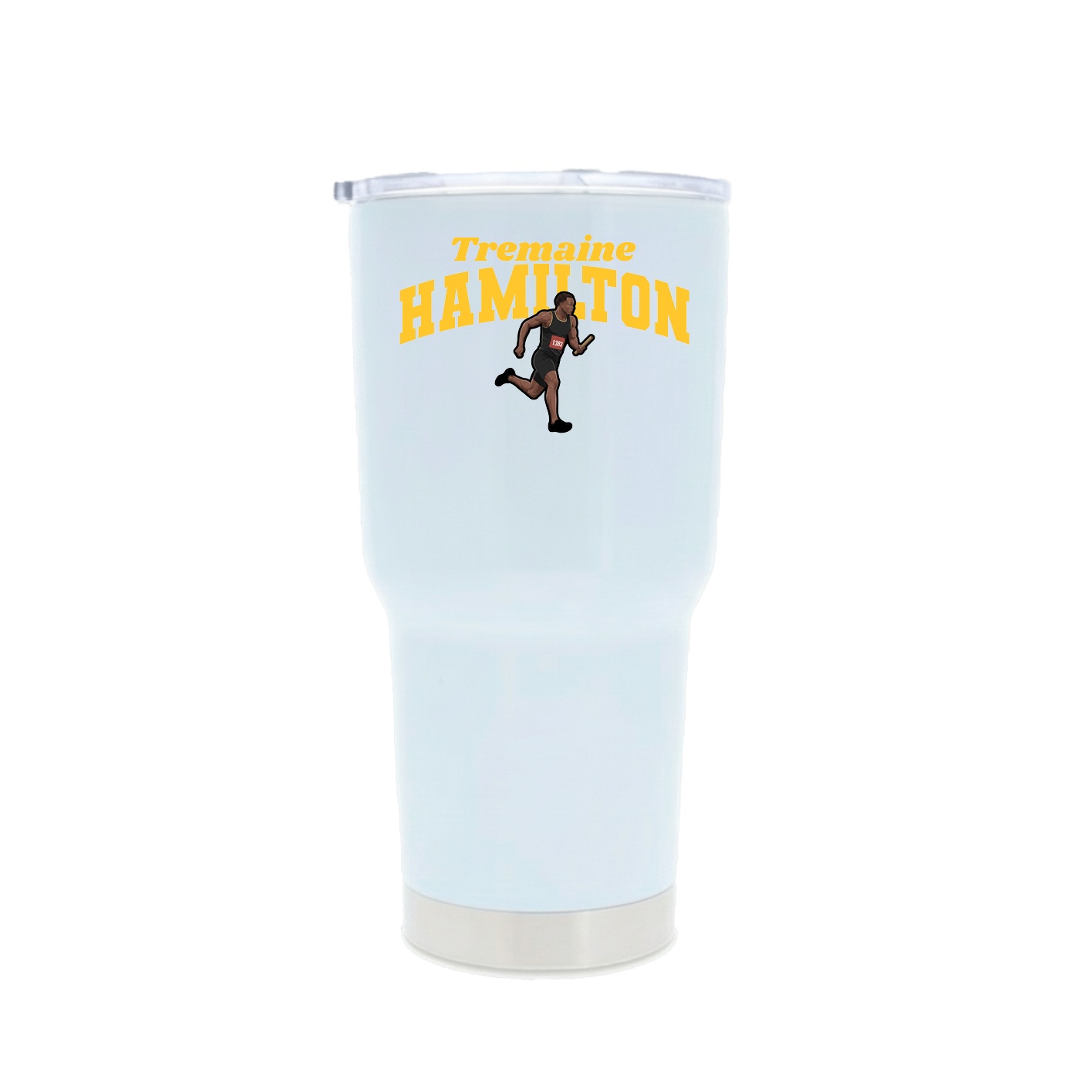 30oz Stainless Steel Tumbler — Signature Arch in White