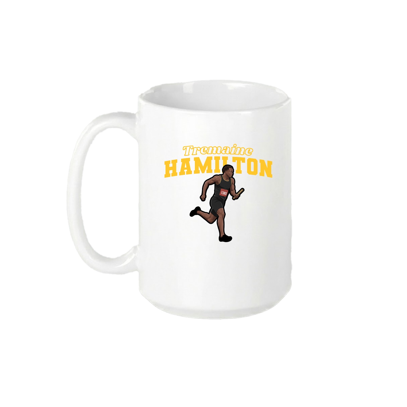 15oz Coffee Mug — Name Arch in White