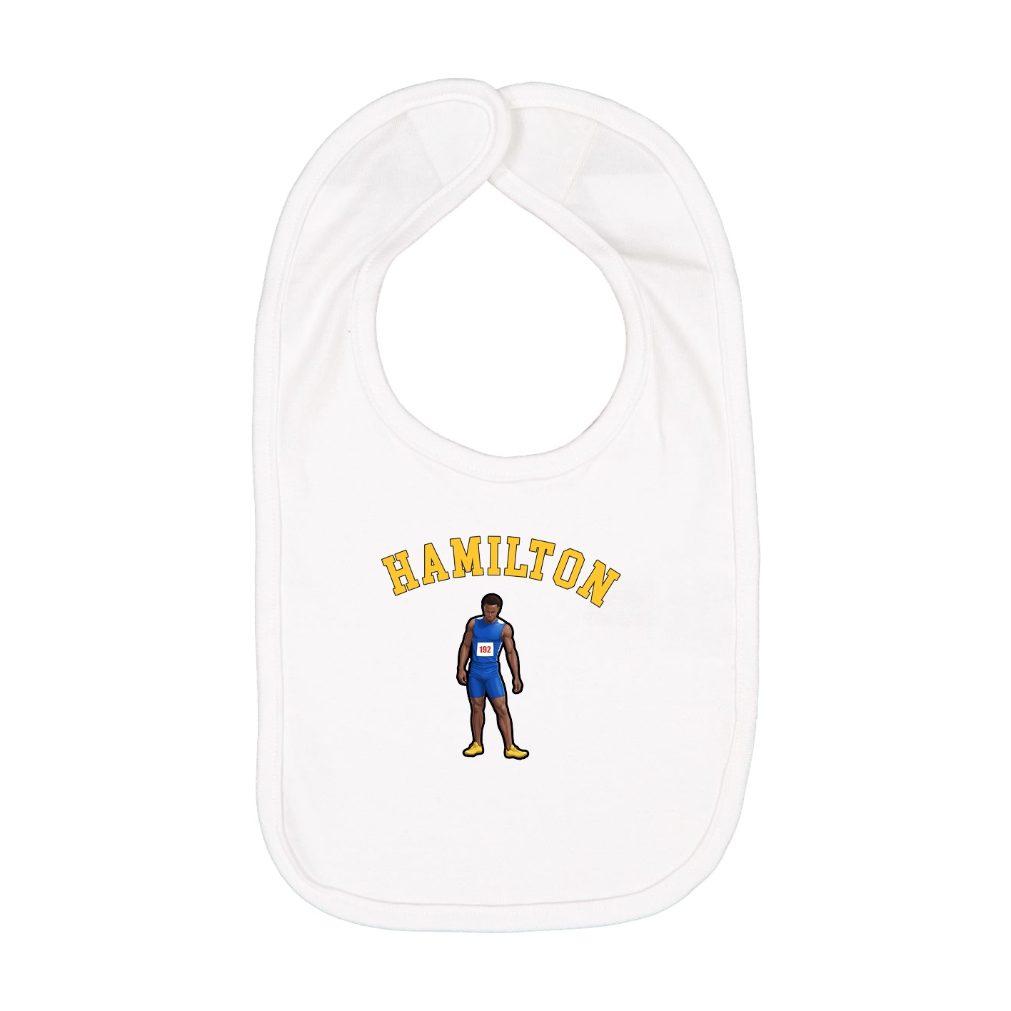 Infant Bib — Shirsey Arch in White