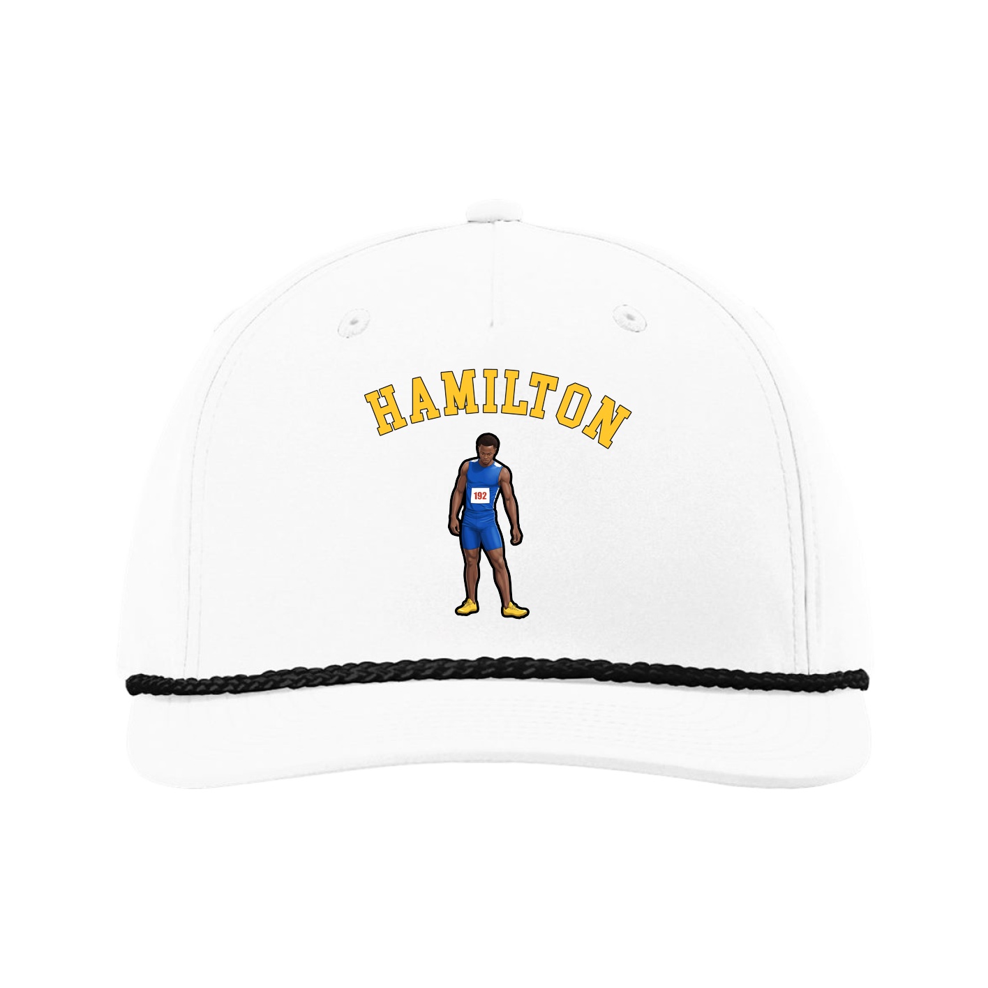 Five-Panel Classic Rope Cap — Shirsey Arch in White