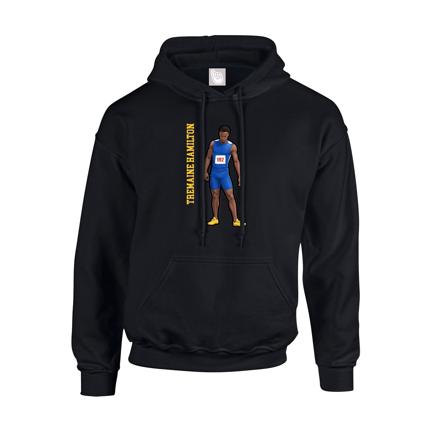 Youth Hoodie — Name Vertical in Black