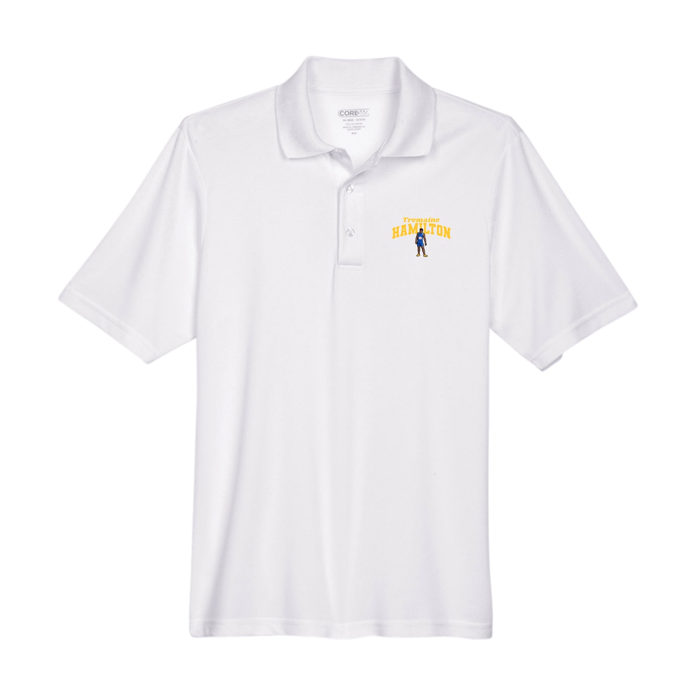Performance Polo — Signature Arch in White