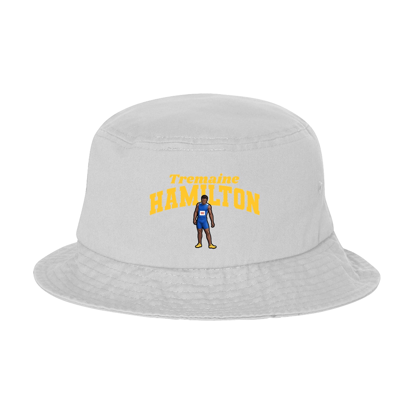 Bucket Cap — Signature Arch in White