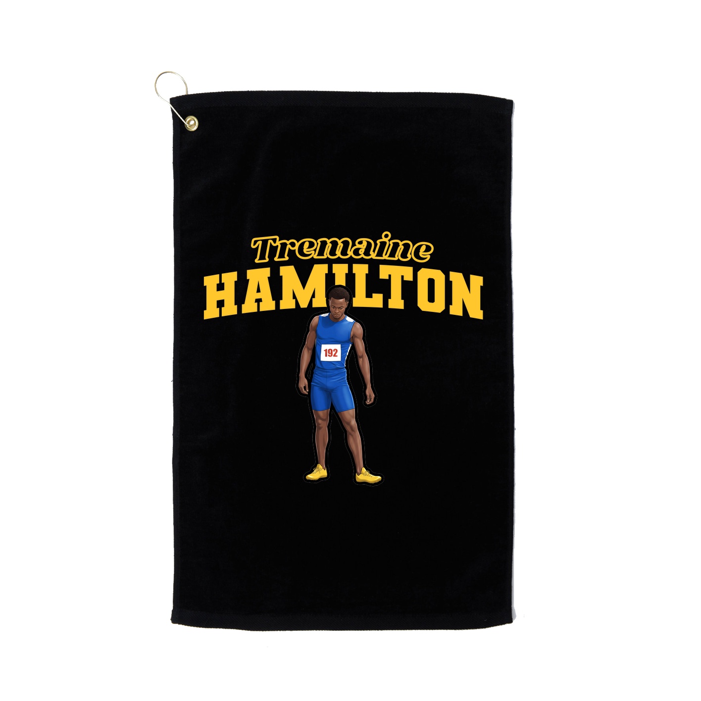 Golf Towel — Name Arch in Black