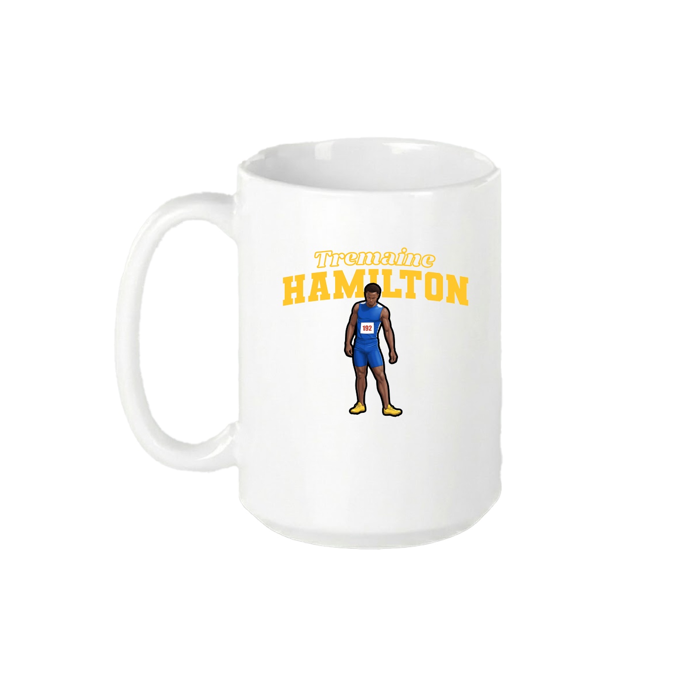 15oz Coffee Mug — Name Arch in White