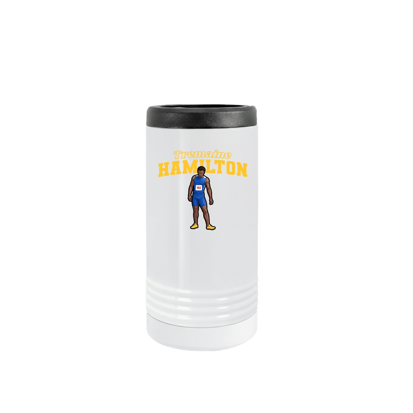 Slim Beverage Holder — Name Arch in White