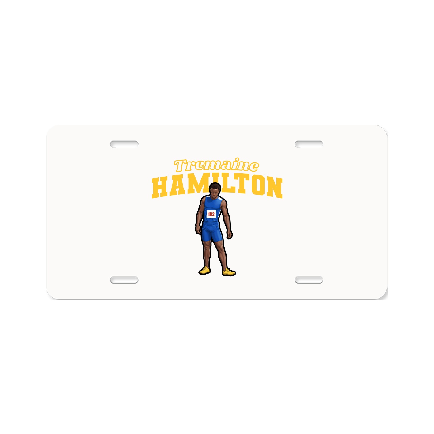 License Plate — Name Arch in Classic