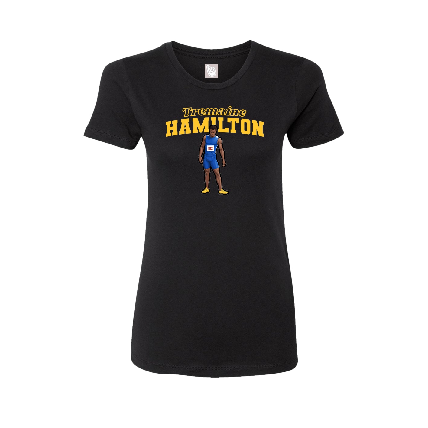 Womens Tee — Name Arch in Black
