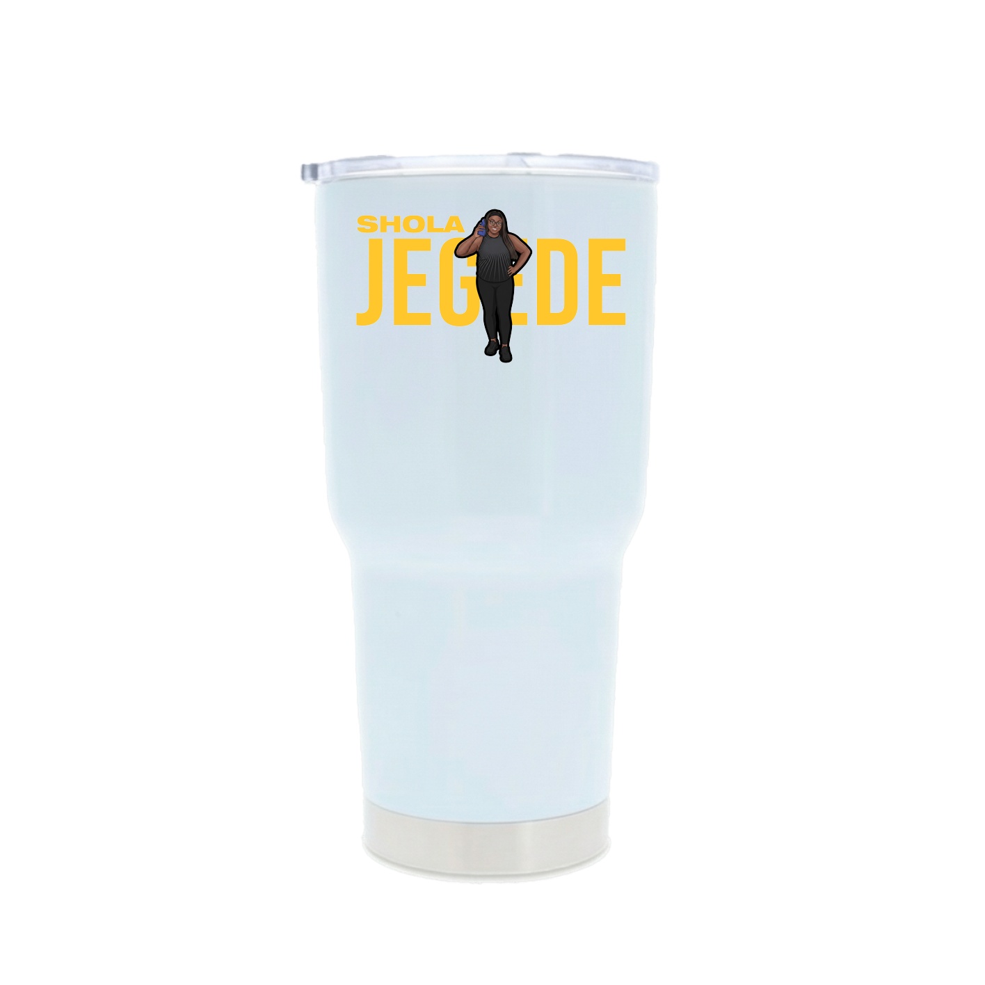30oz Stainless Steel Tumbler — Player Name in White