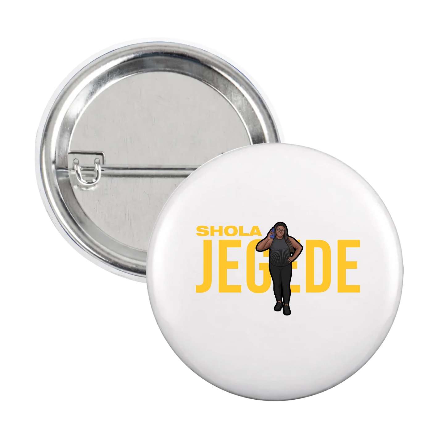 Game Day Button — Player Name in White