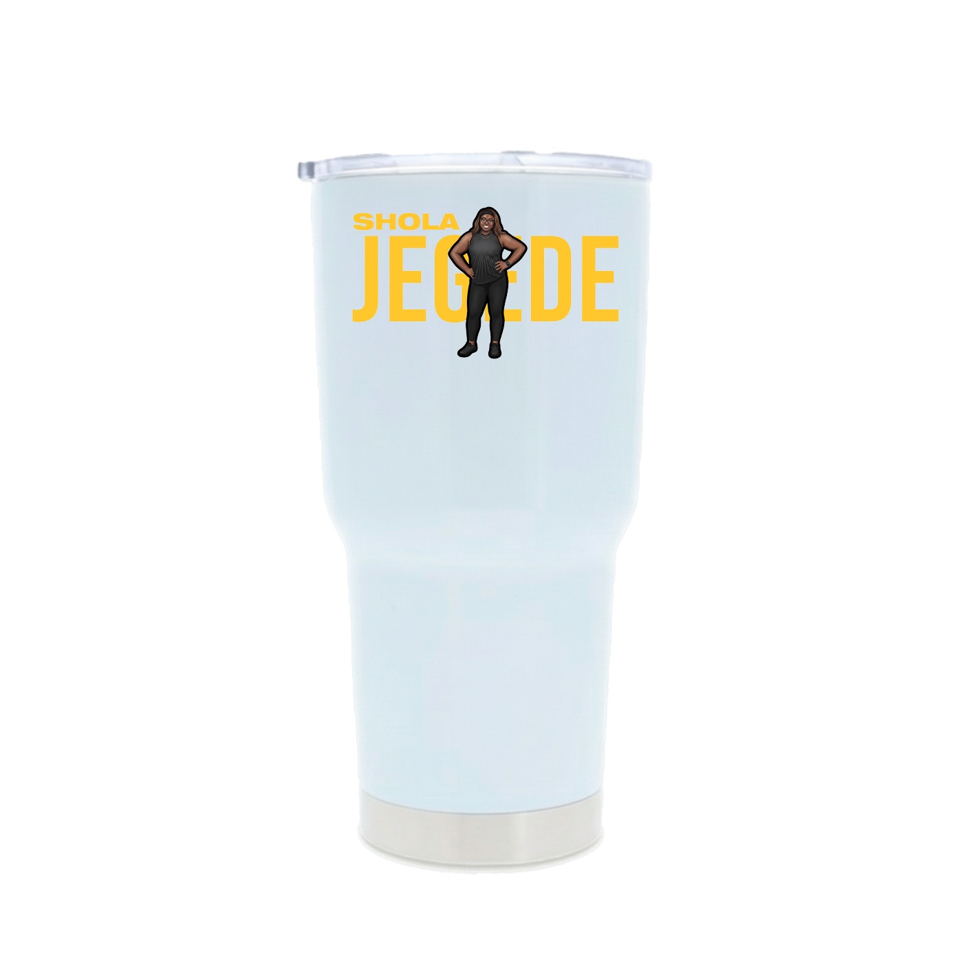 30oz Stainless Steel Tumbler — Player Name in White