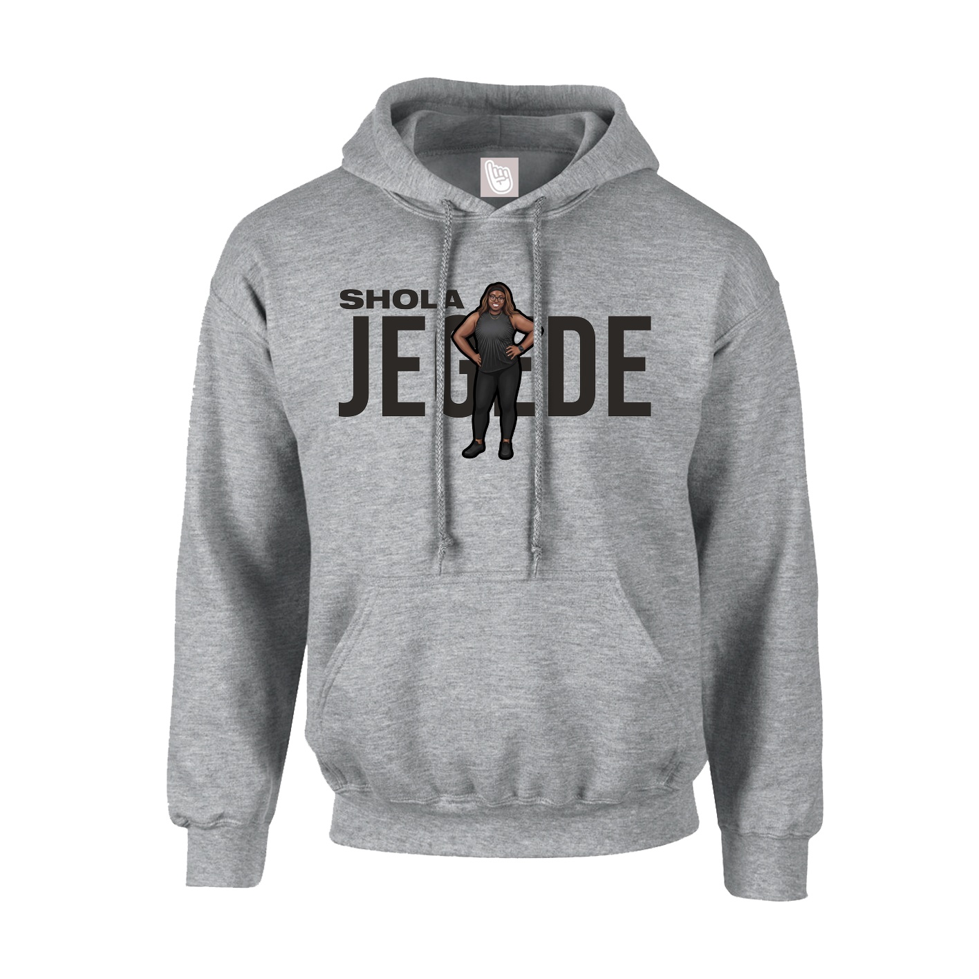 Youth Hoodie — Player Name in Grey