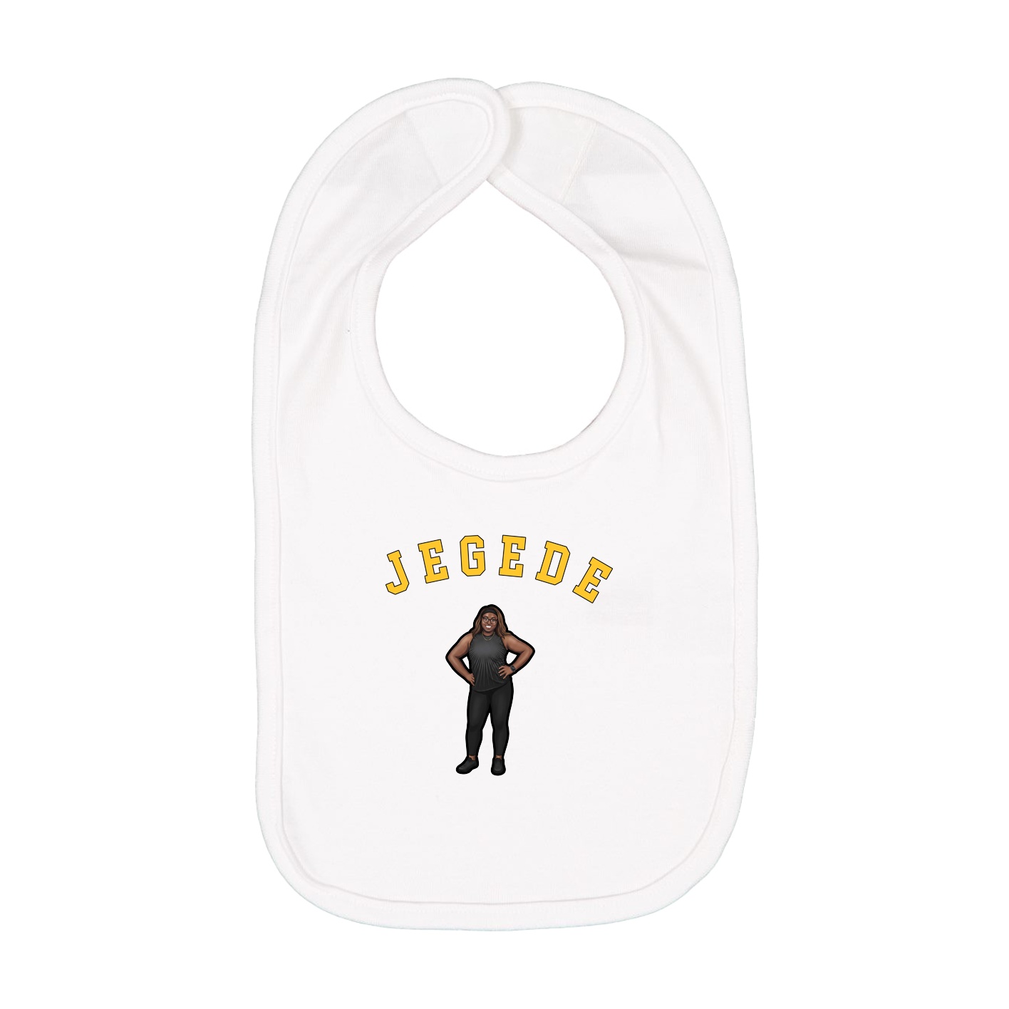 Infant Bib — Shirsey Arch in White