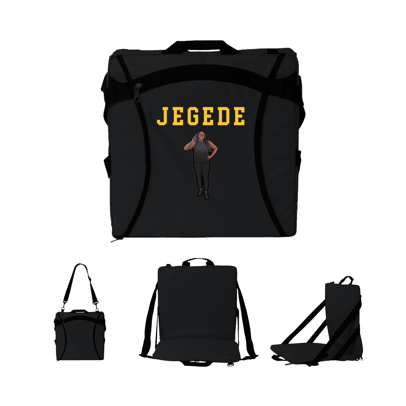 Folding Stadium Seat — Shirsey in Black