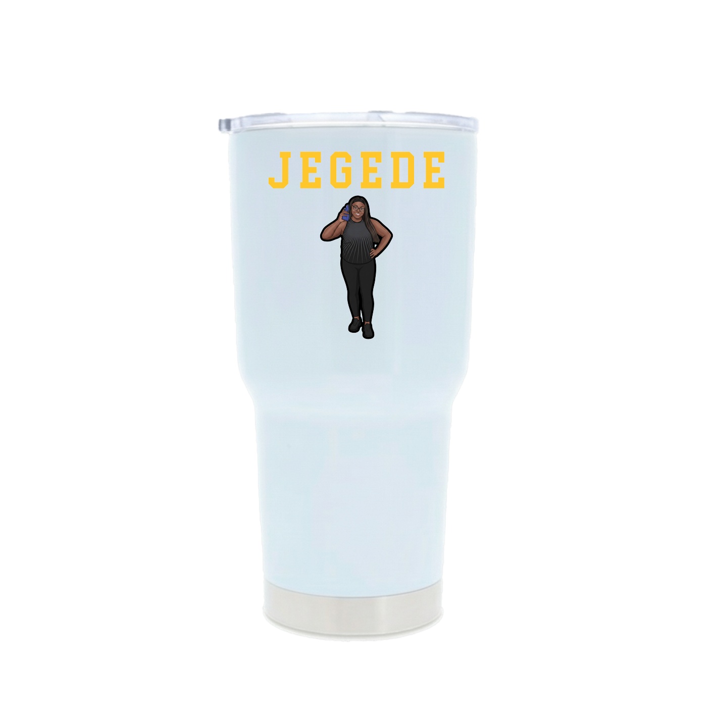 30oz Stainless Steel Tumbler — Shirsey in White