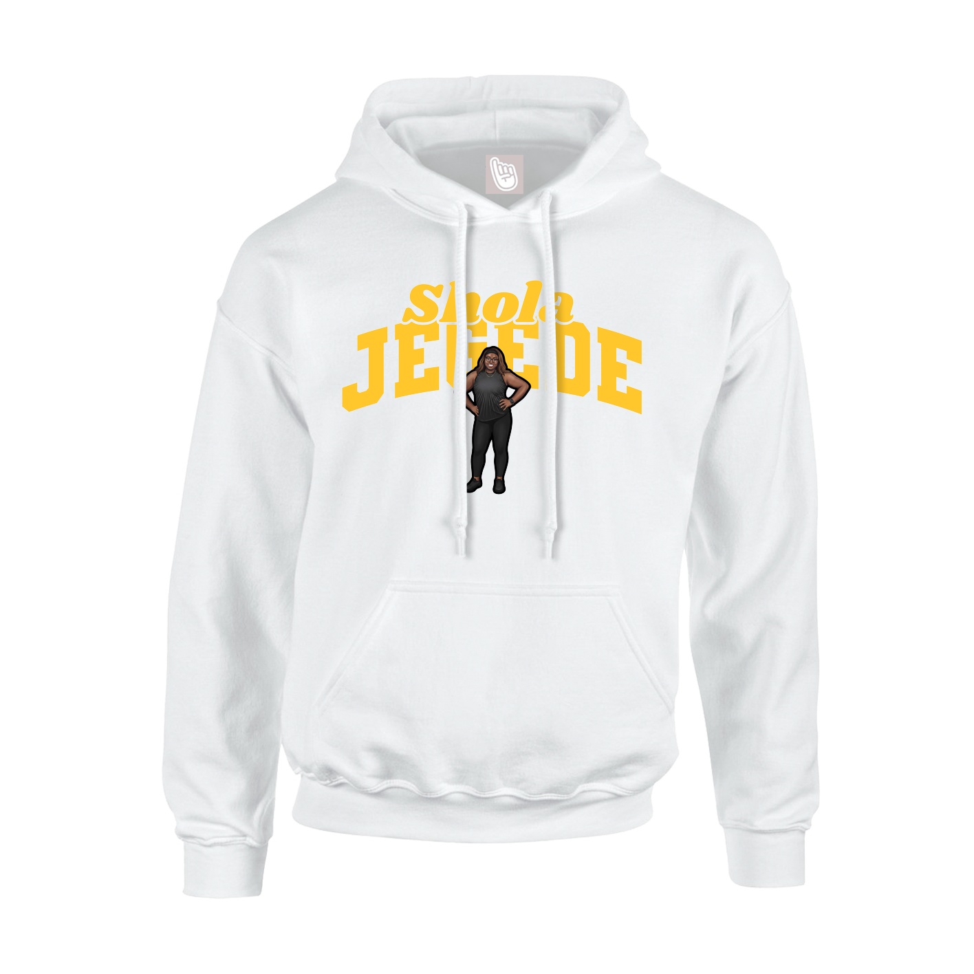 Youth Hoodie — Signature Arch in White