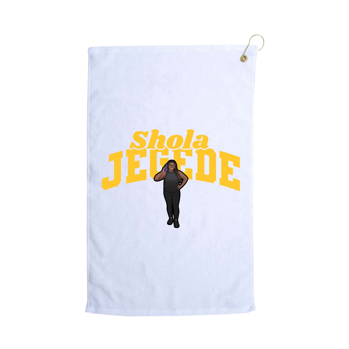 Golf Towel — Signature Arch in White