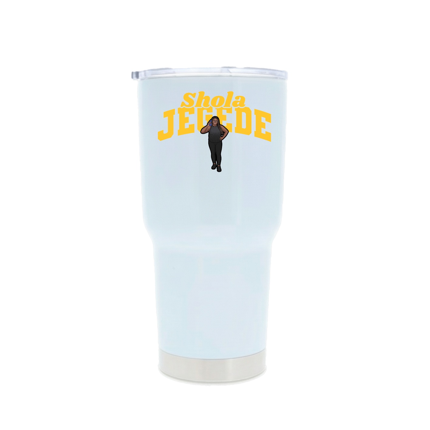 30oz Stainless Steel Tumbler — Signature Arch in White