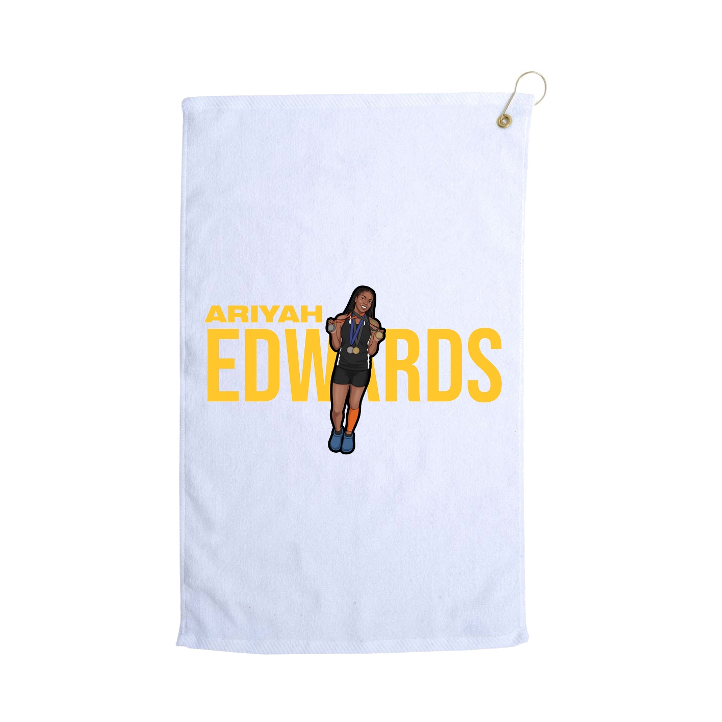 Golf Towel — Player Name in White