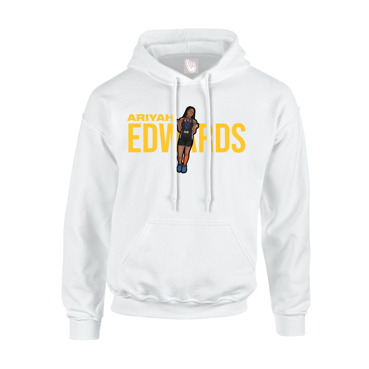 Hoodie — Player Name in White