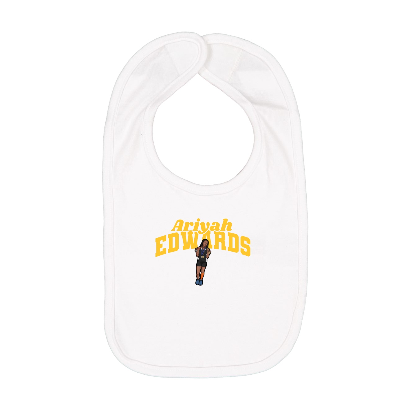 Infant Bib — Signature Arch in White