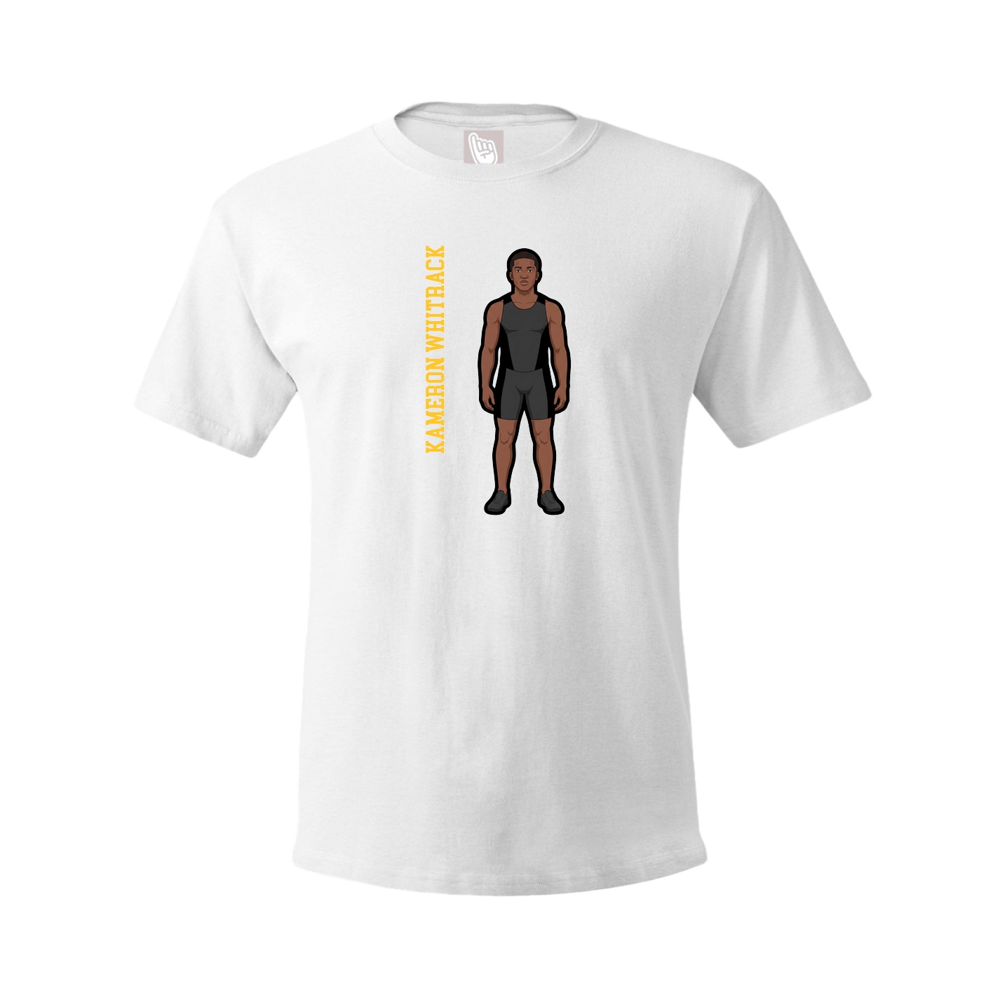 Tee — Name Vertical in White