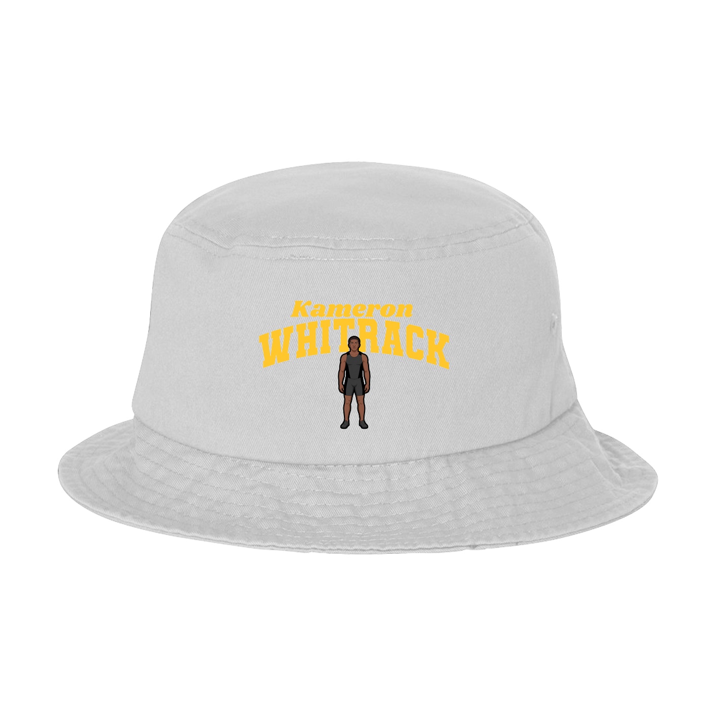 Bucket Cap — Signature Arch in White