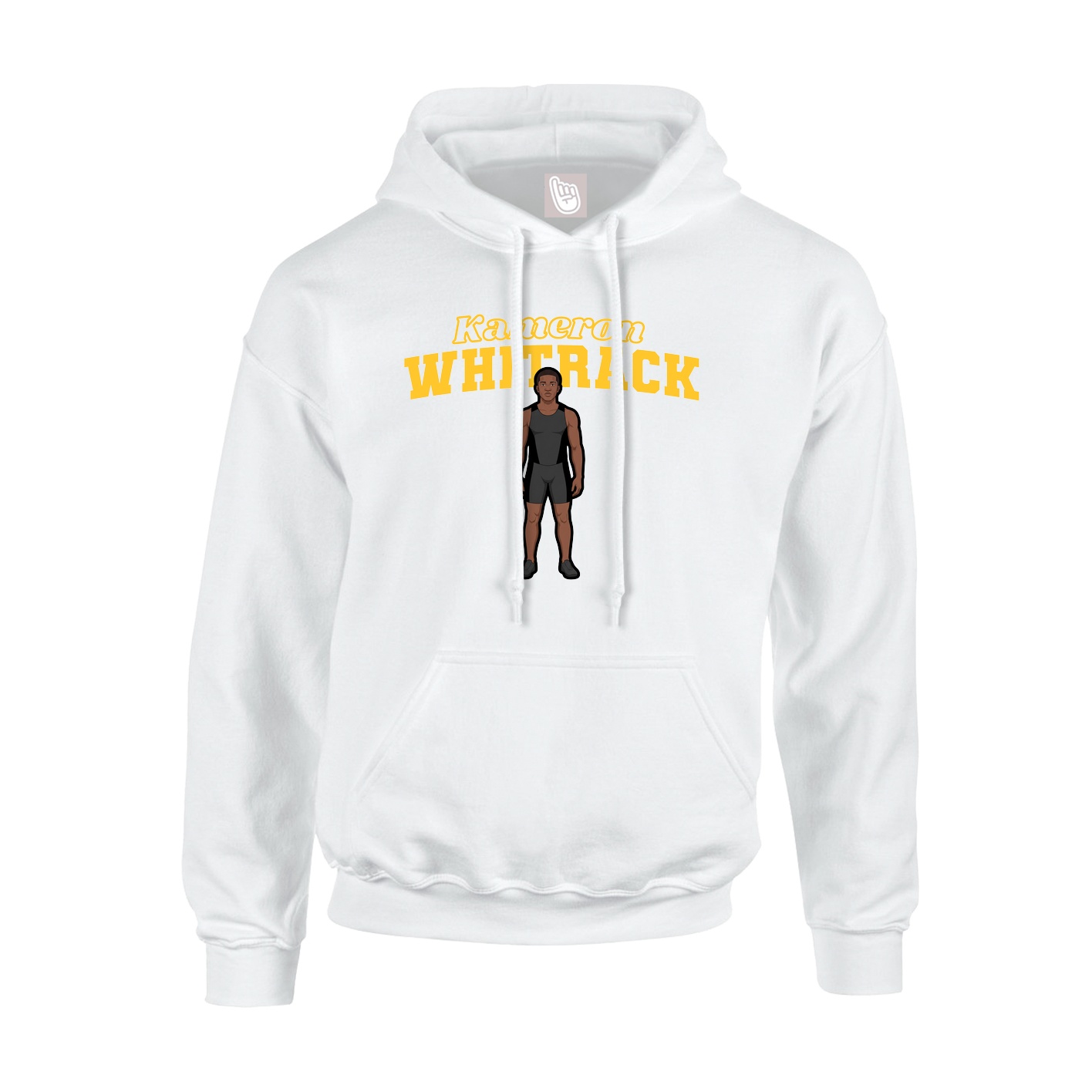 Hoodie — Name Arch in White