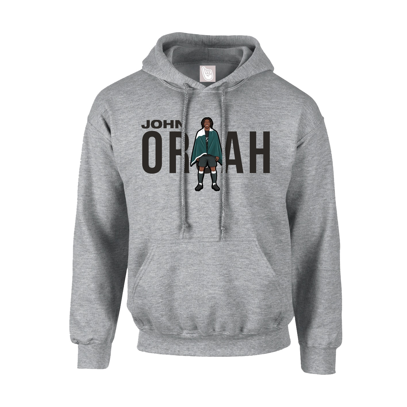 Hoodie — Player Name in Grey