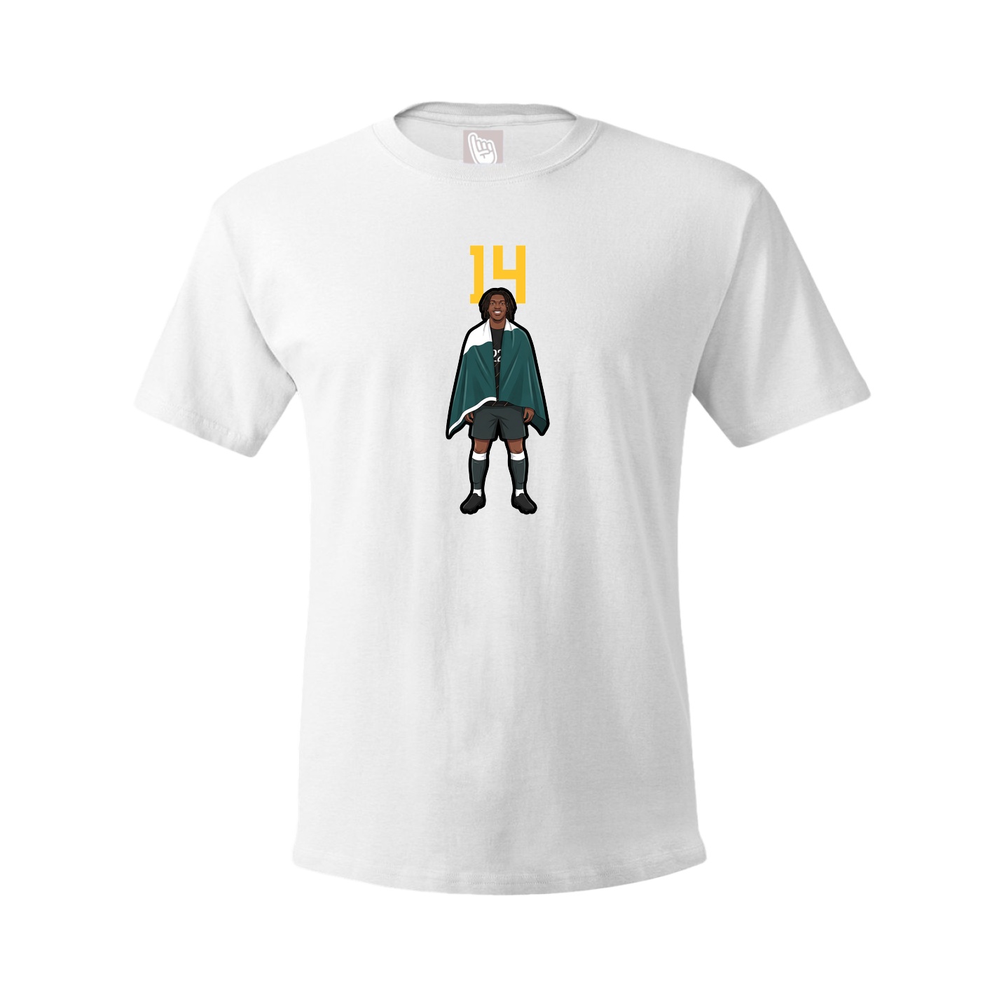 Youth Tee — Number Top in White