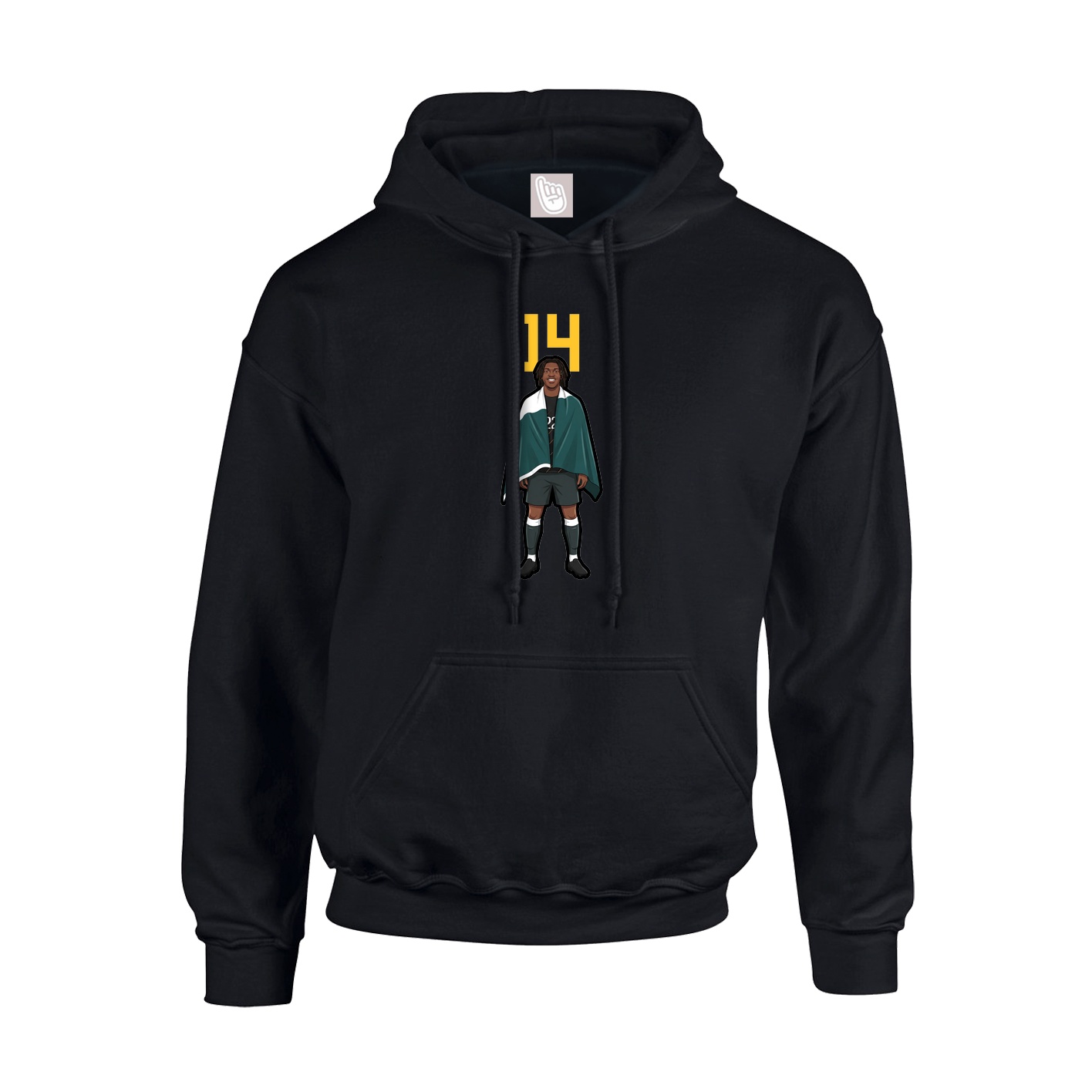 Hoodie — Number Top in Black