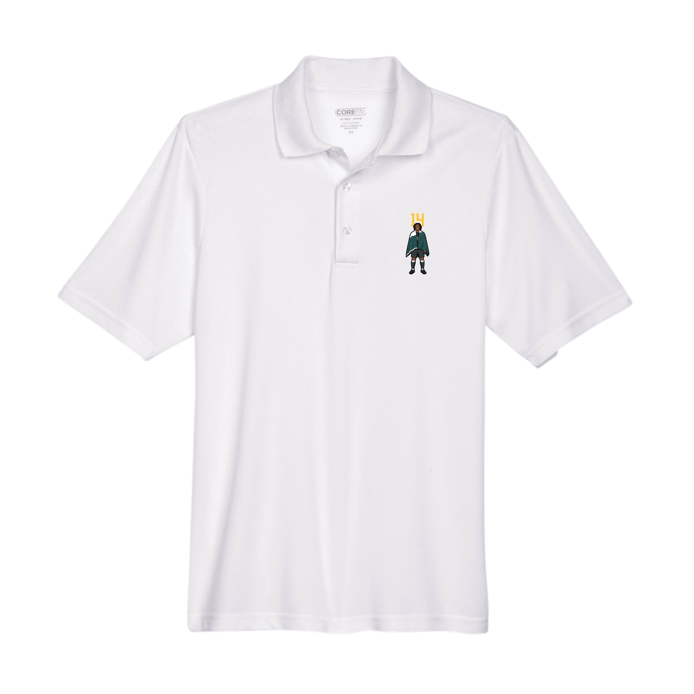 Performance Polo — Number Top in White
