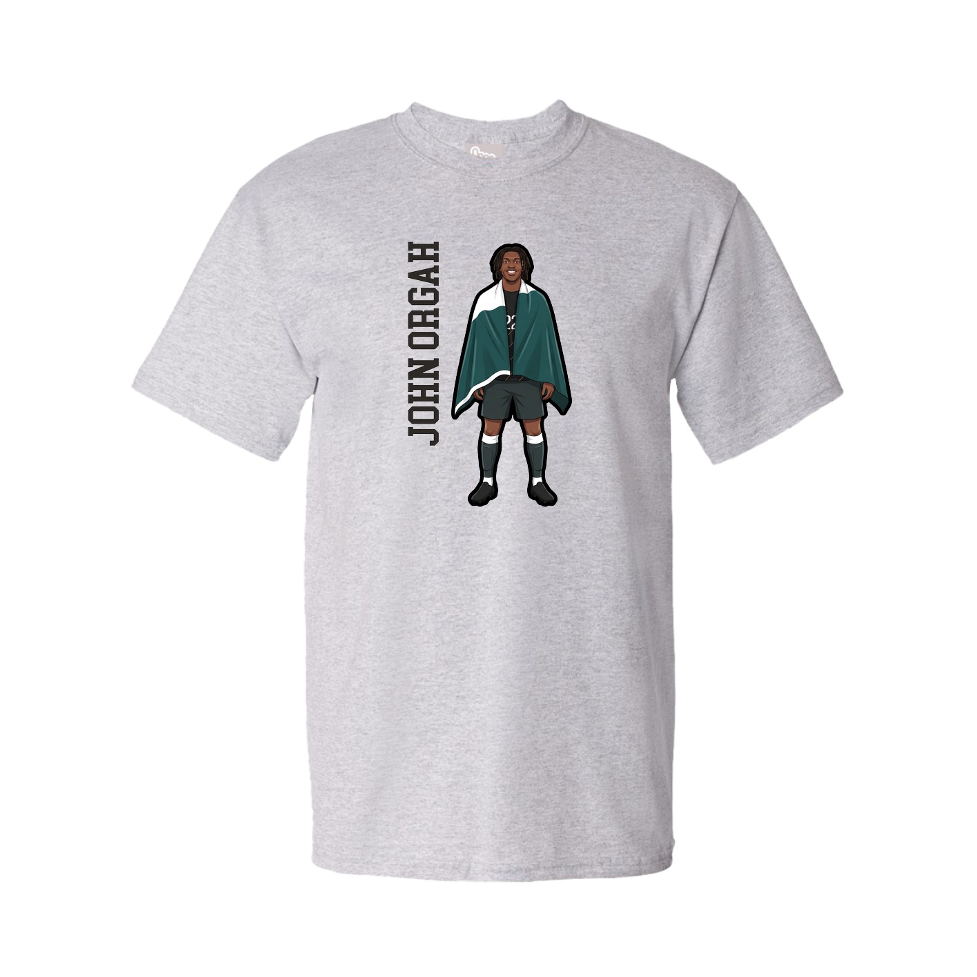 Tee — Name Vertical in Grey