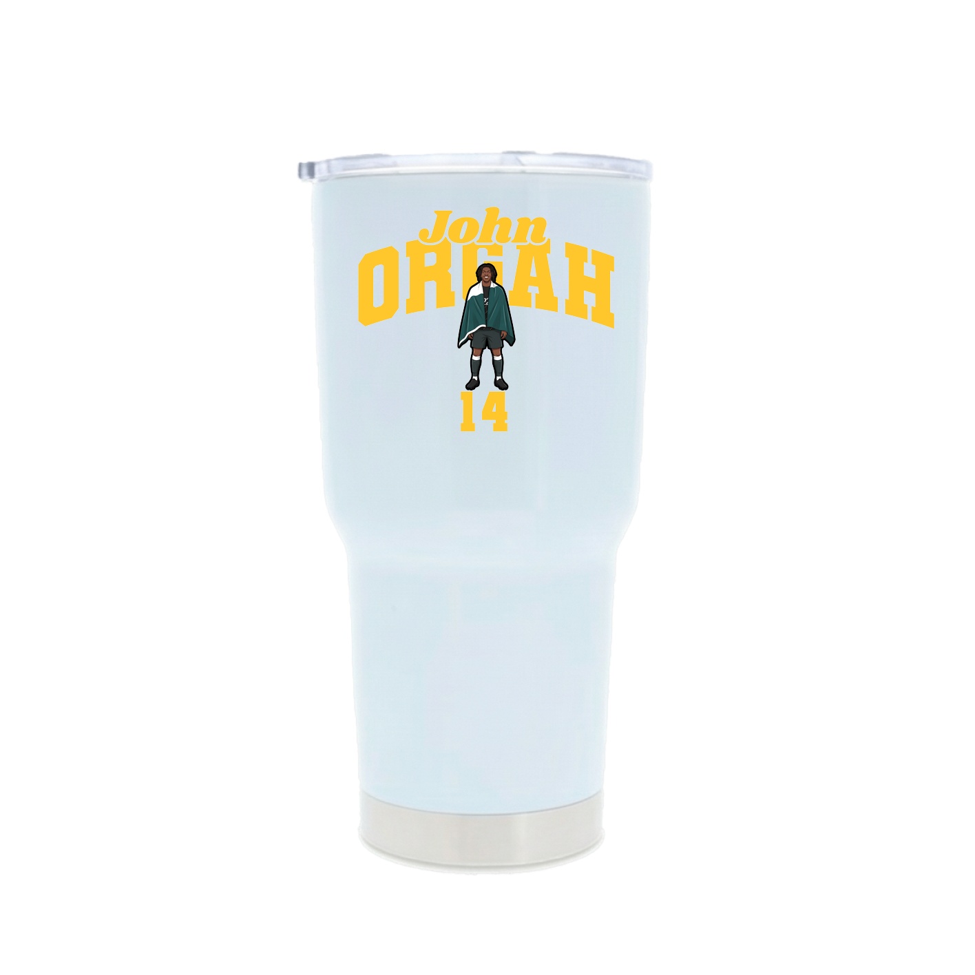30oz Stainless Steel Tumbler — Signature Arch in White