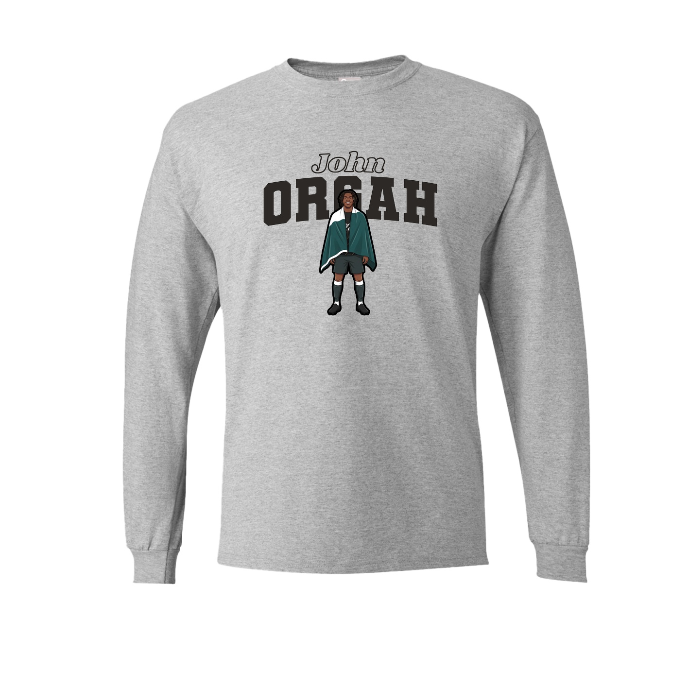Long Sleeve Tee — Name Arch in Grey