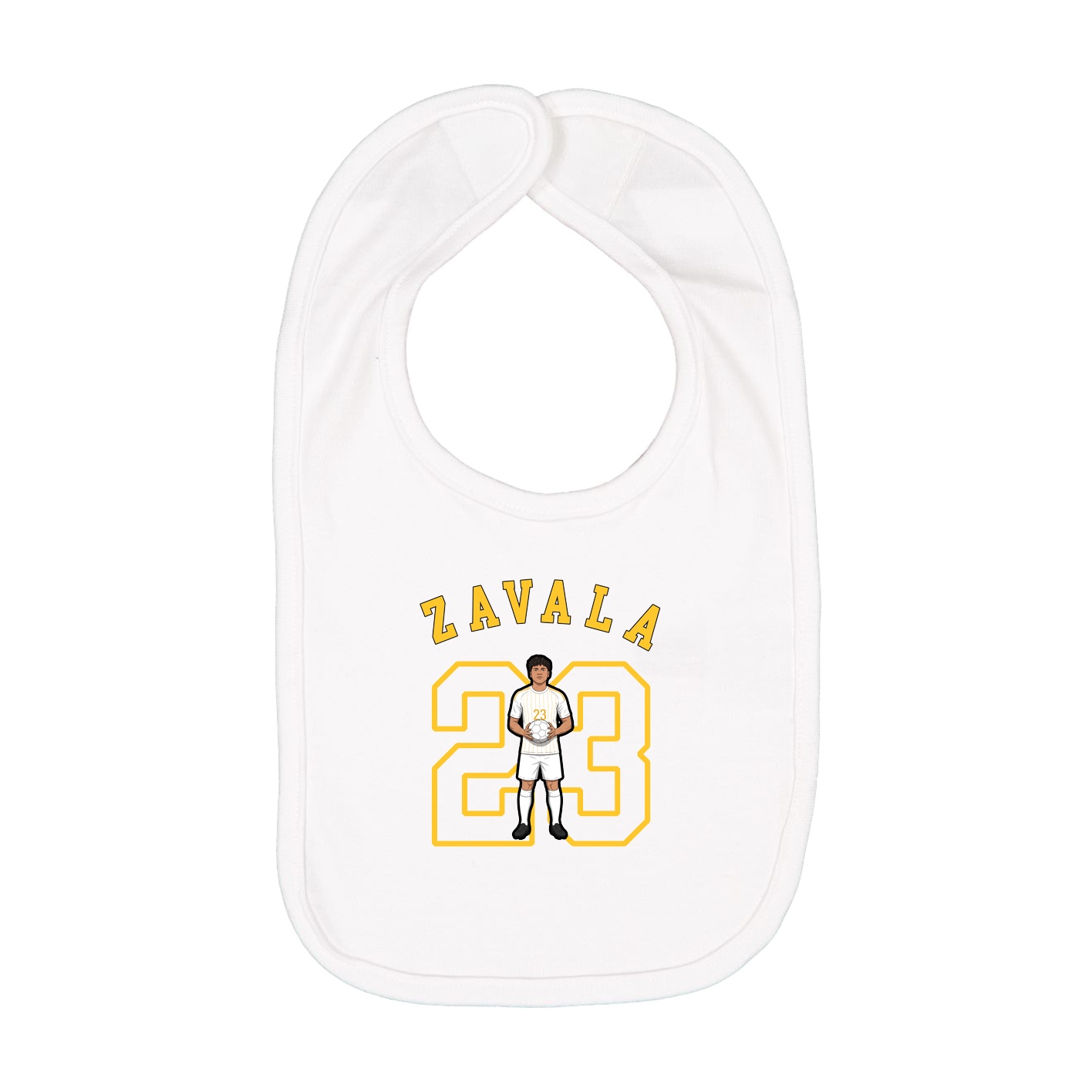 Infant Bib — Shirsey Arch in White