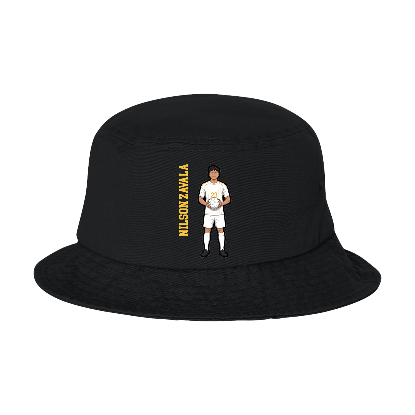 Bucket Cap — Name Vertical in Black
