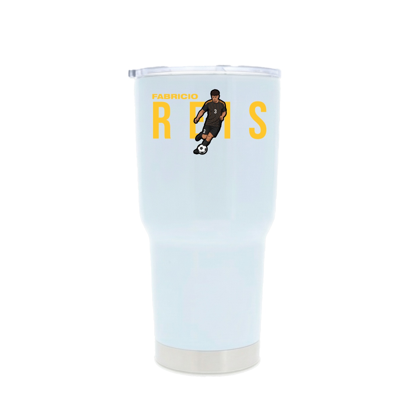 30oz Stainless Steel Tumbler — Player Name in White