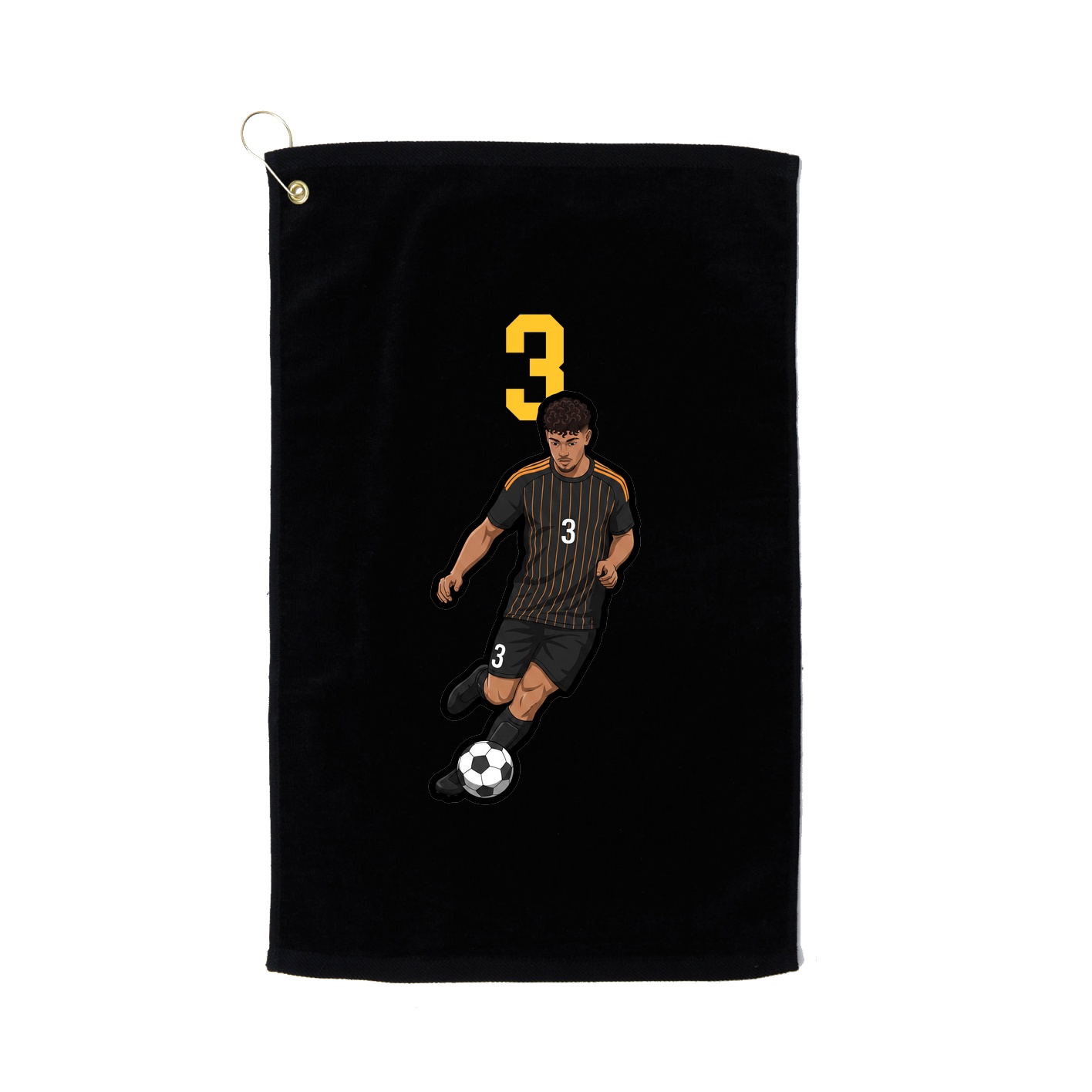 Golf Towel — Number Top in Black