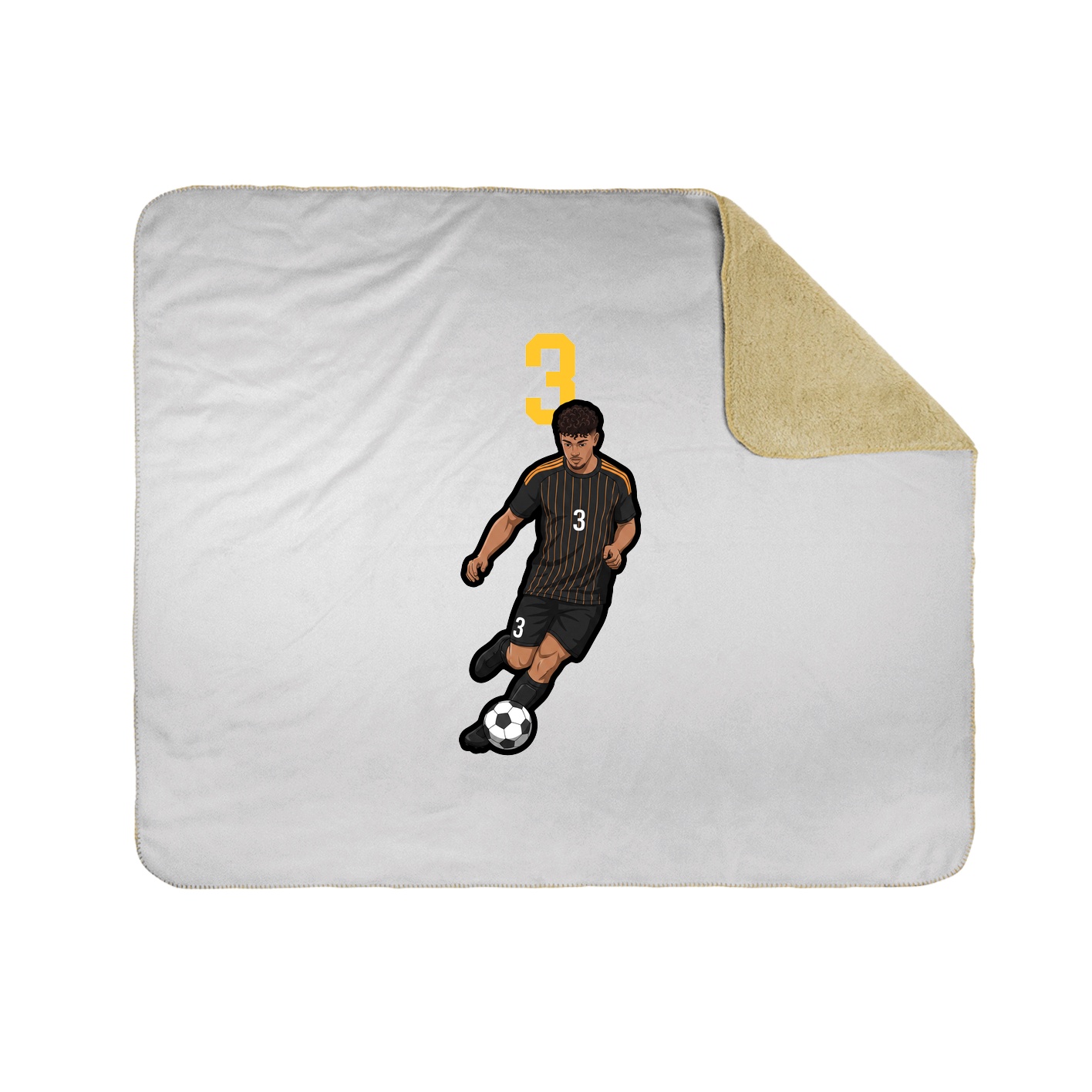 Throw Blanket — Number Top in White
