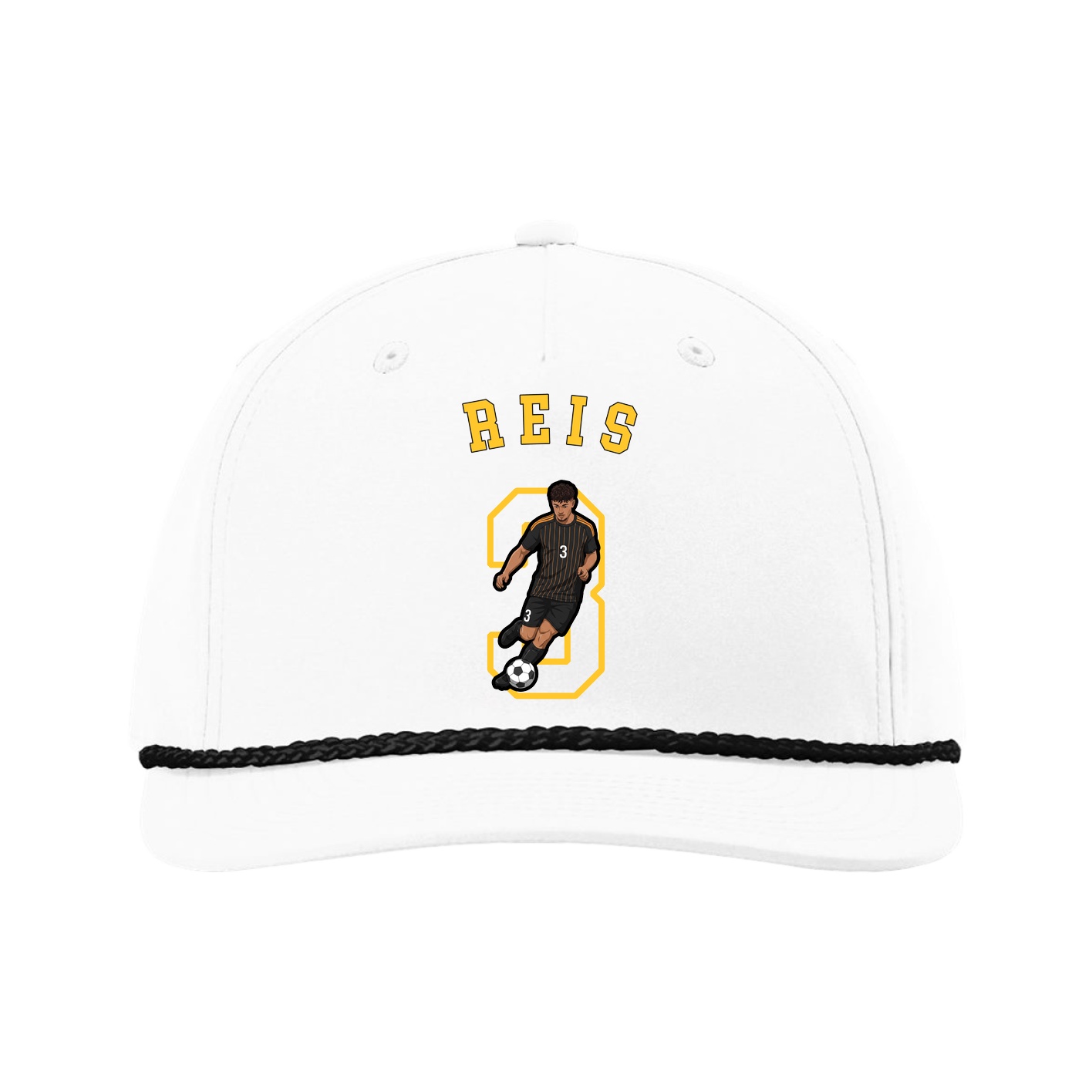 Five-Panel Classic Rope Cap — Shirsey Arch in White