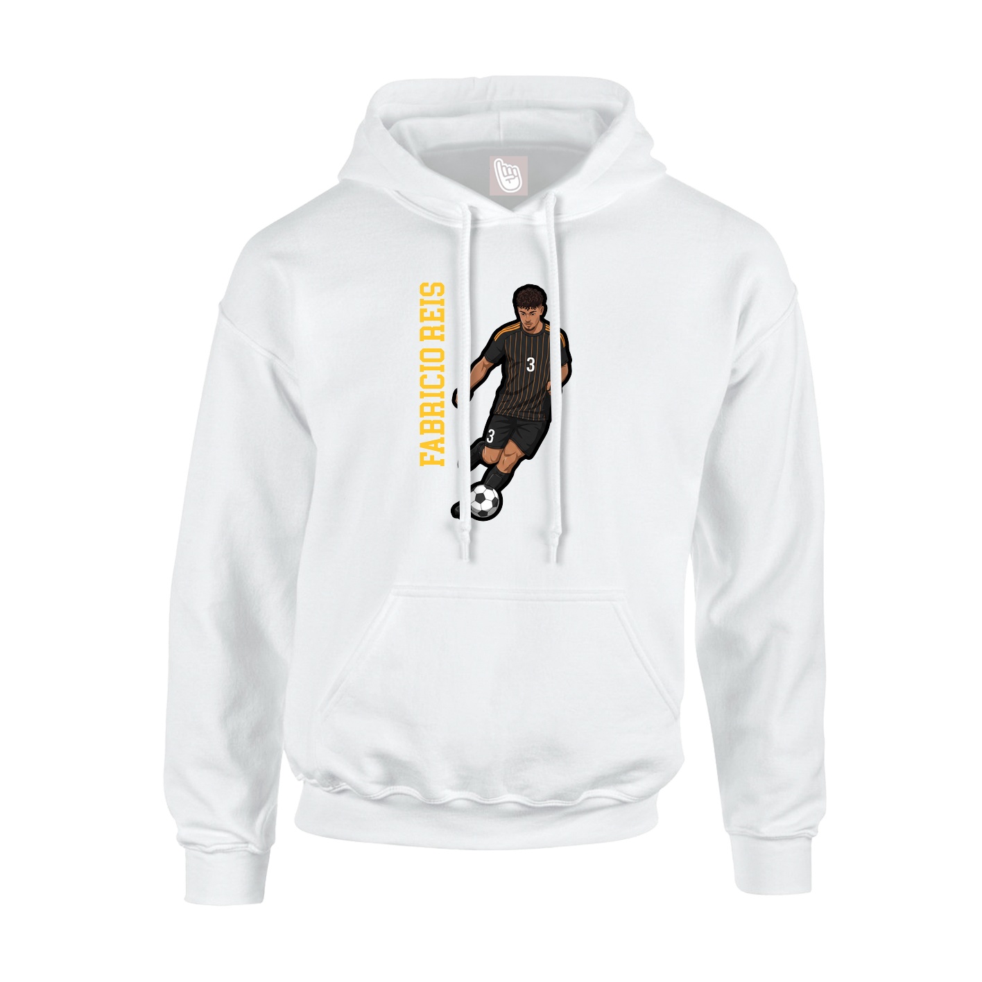 Youth Hoodie — Name Vertical in White