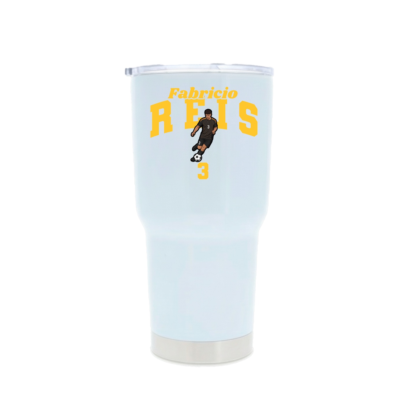 30oz Stainless Steel Tumbler — Signature Arch in White