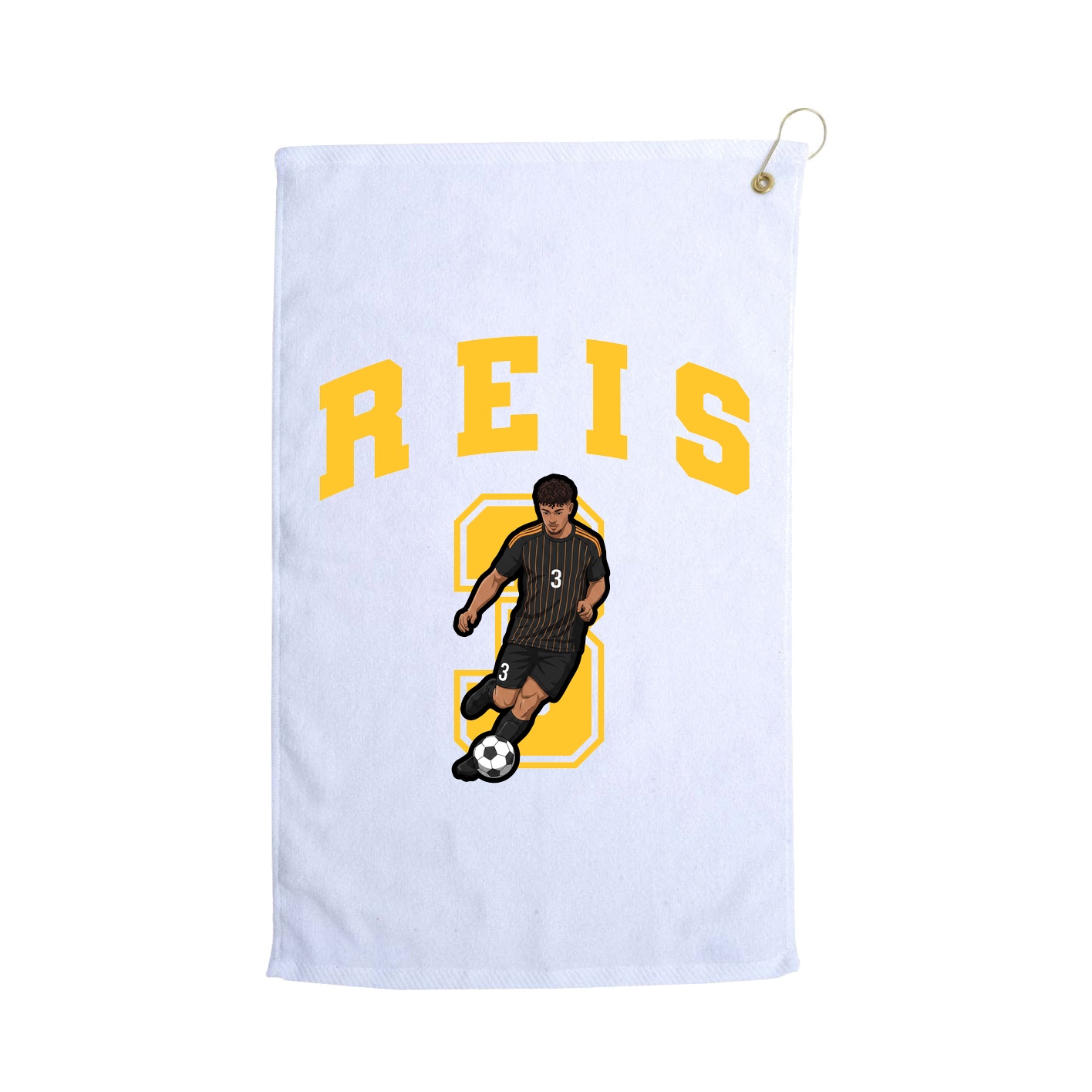 Golf Towel — Number in White
