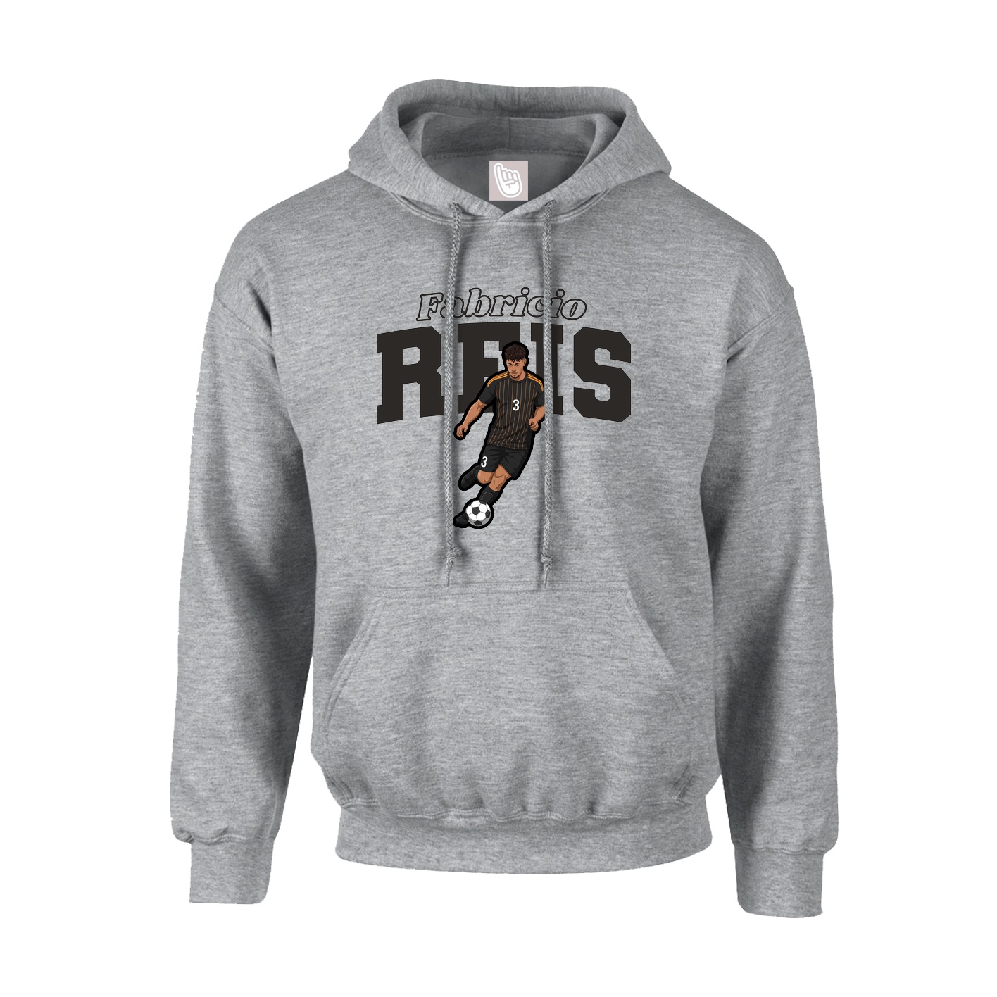 Hoodie — Name Arch in Grey