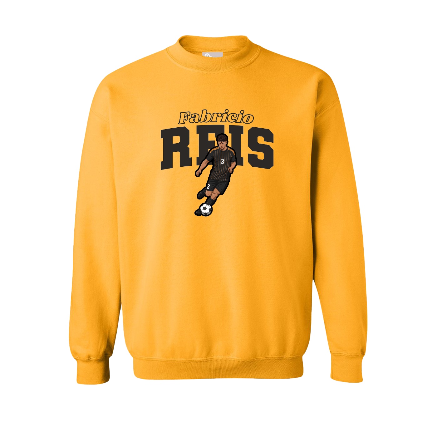 Fleece Crew — Name Arch in Gold