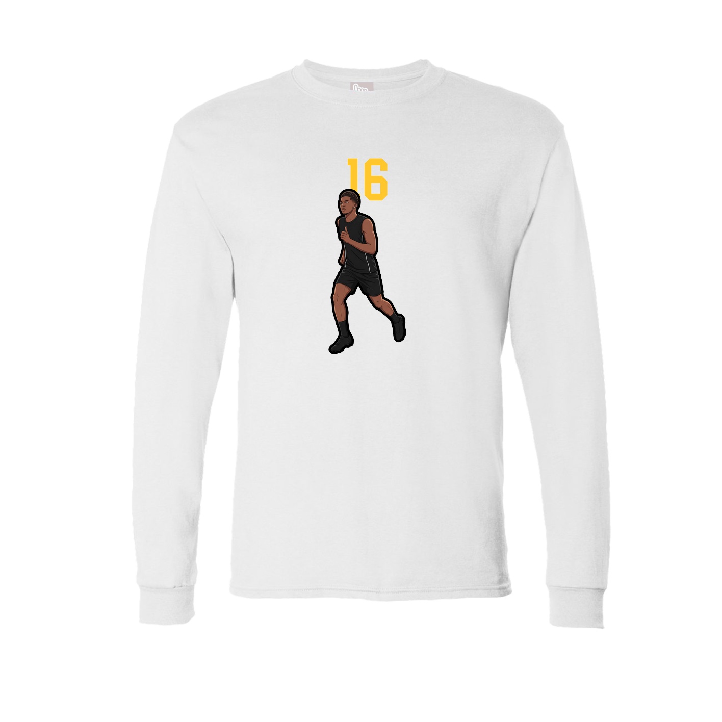 Long Sleeve Tee — Number Top in White