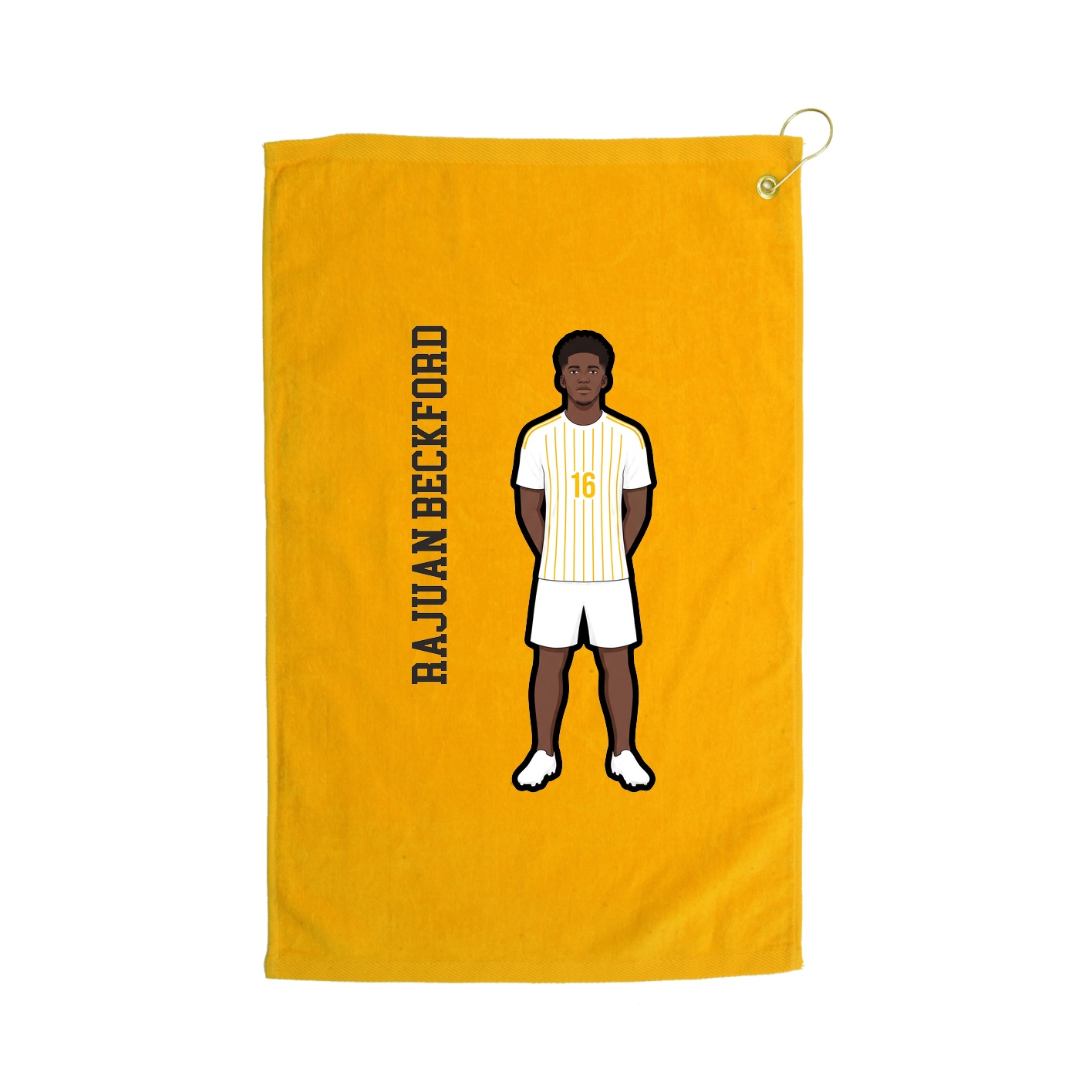 Golf Towel — Name Vertical in Gold