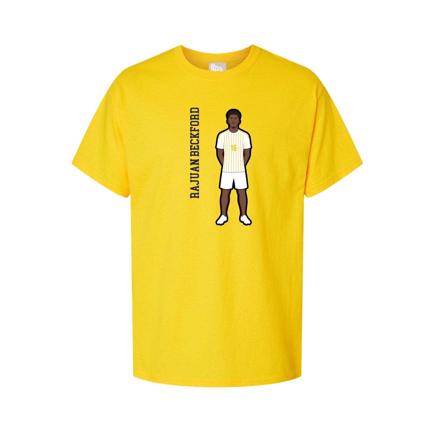 Youth Tee — Name Vertical in Gold