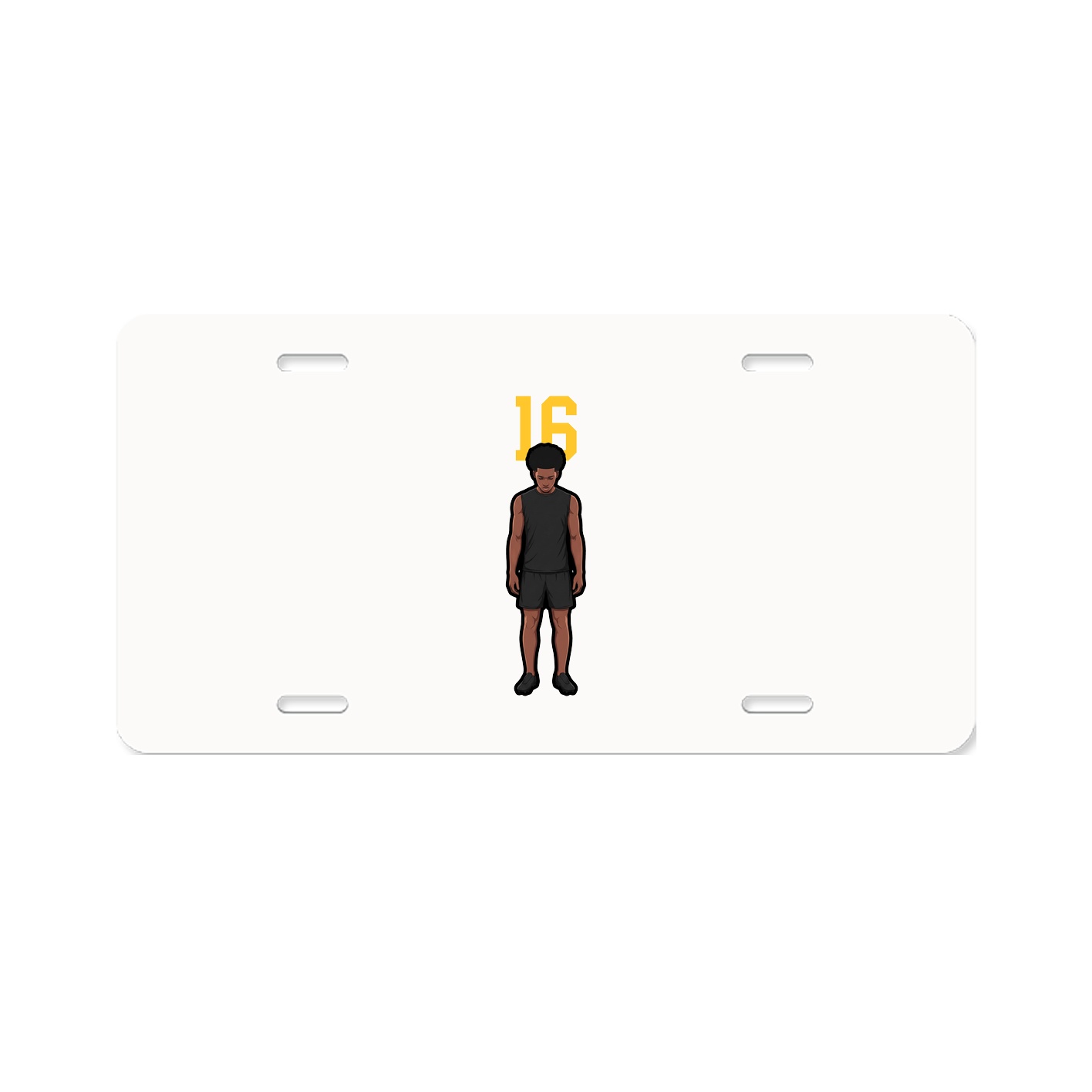 License Plate — Number Top in Classic